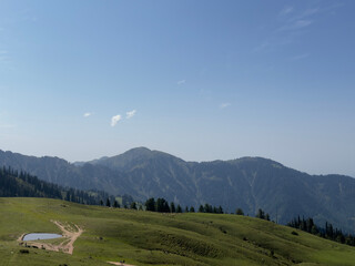 Obraz premium Meadows and mountains of Shogran, Khyber Pakhtunkhwa, Pakistan