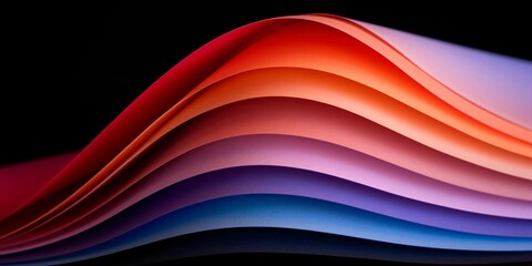 Fototapeta premium Colorful Abstract Wave Pattern - Modern Art Background