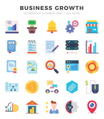 icons set. Business Growth for web. app. vector illustration.