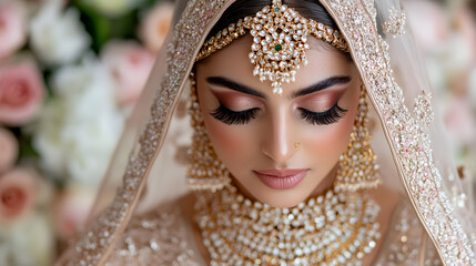 Beautiful Indian Muslim Bride | Traditional Wedding Attire and Elegant Bridal Look