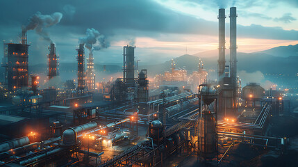 Fototapeta premium steampunk future building