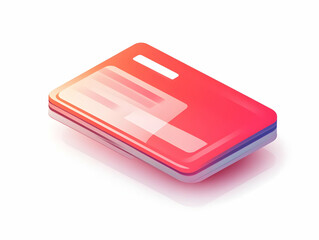 Flat Glossy Business Card Holder with Floating Retail Coupons: Professional Vector Design for Business Promotions and Retail Advertising