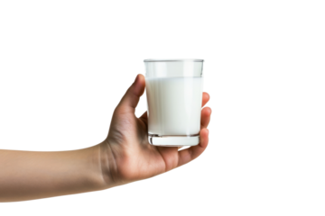 PNG  Hand holding glass milk