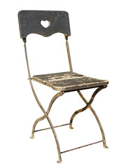 Wooden chairs with love decoration