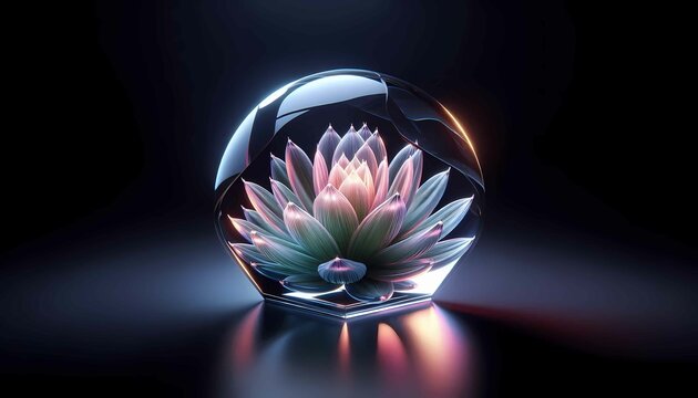 Glowing Multicolored Serruria florida Flower Digital Art