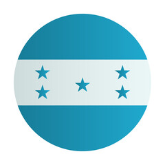 Honduras national flag badge. Coutry identity circle