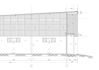 Floor plan designed building on the drawing.