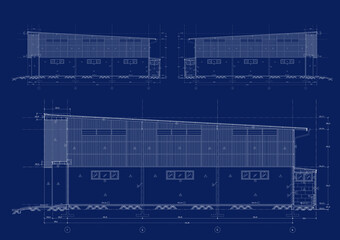 Floor plan designed building on the drawing.