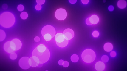 Purple and pink bokeh particles on dark background, abstract background, shimmering circles, holiday mood and celebration