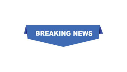 Breaking news button web banner templates. Vector Illustration 
