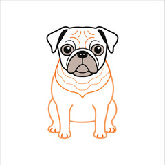Cute dogs doodle vector. Cartoon dog or puppy characters design isolated on white background.
