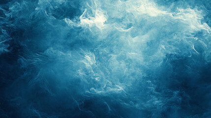 Fototapeta premium underwater painting digital artwork, illustration artistic brush stokes under water waves blue white high contrast, sea, ocean, underwater blue white dark