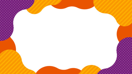 ハロウィンカラー　抽象的　フレーム　シェイプ　POP