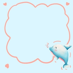 blue bird with bubble