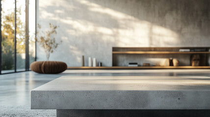 Sunlit modern living room with minimalist design.