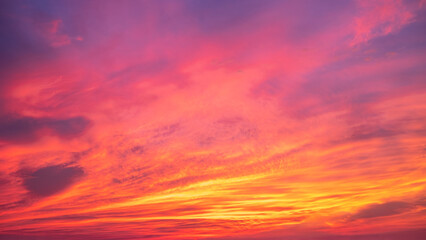Beautiful , luxury soft gradient orange gold clouds and sunlight on the blue sky perfect for the background, take in everning,Twilight, Large size, high definition landscape photo
