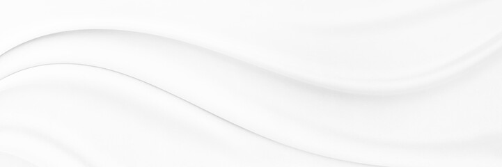 White gray satin texture that is white silver fabric silk panorama background with beautiful soft blur pattern natural.