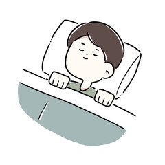 スヤスヤ眠っている男性