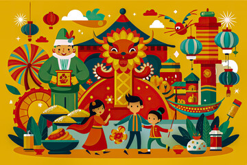 circus clown on a carousel