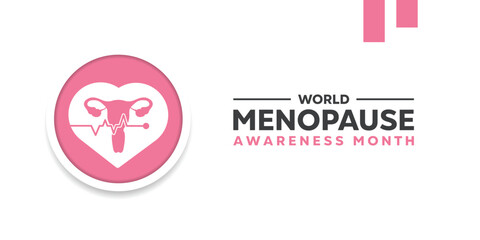 World Menopause Awareness Month. Vagina and more. Great for cards, banners, posters, social media and more. White background.