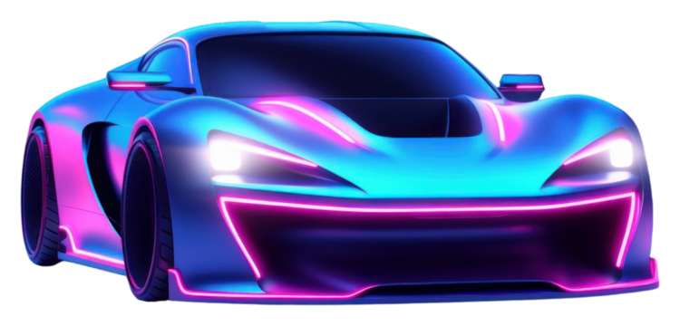 PNG Neon icon Vehicle vehicle purple blue.