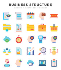 Business Structure icons set for website and mobile site and apps.