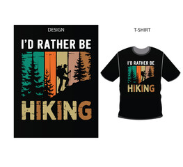 Hiking BLACK TSHIRT DESIGN TEMPLATE 1