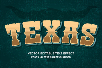 texas wild west retro style typography editable text effect grunge texture template design