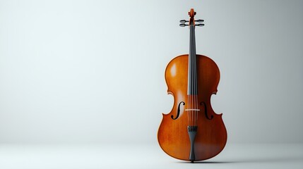 High-quality, ultra-detailed image of a cello, focusing on the rich color of its wood