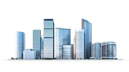 Obraz premium Impressive Skyline of Contemporary Skyscrapers in Modern Cityscape