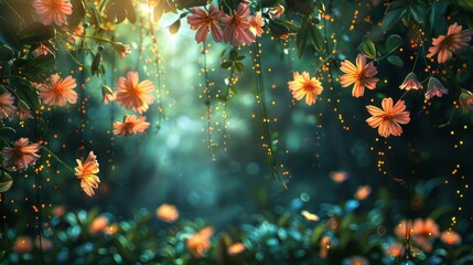 Minimalist Background of Traditional Bathukamma Festival: Indian Culture and Floral Art
