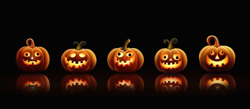 Halloween Pumpkin Lantern Trick Or Treat Scary Halloween Pumpkins Decoration Halloween Pumpkins Smile And Scrary Eyes For Party Night