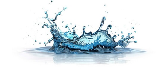 Obraz premium Blue Water Splash Isolated On White Background
