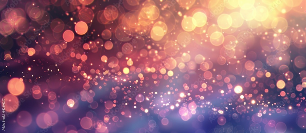 Poster abstract soft focused glittering and shiny bokeh background