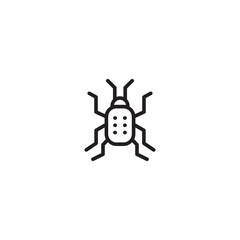 Thin line icon agriculture, spraying pesticide, insecticide, bug. Virus line icon. Editable icon.