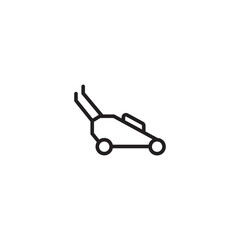 Lawn mowers icon, lawn mower icon, various types of tractor machine, gardening grass-cutter. Lawn mower machine. Editable icon.