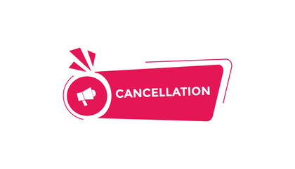 Cancelation button web banner templates. Vector Illustration 