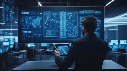 Advanced Digital Analytics Dashboard Showcasing Data Insights and Cybersecurity Monitoring