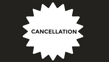 Cancelation button web banner templates. Vector Illustration 