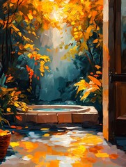 Serene Autumn Escape with Warm Natural Light