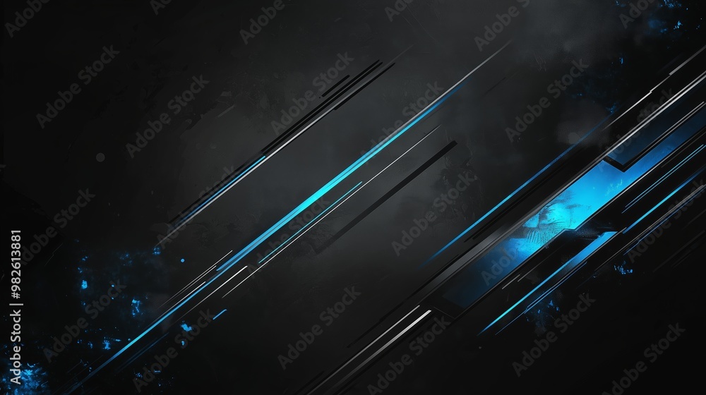 Poster abstract blue lines create a dynamic background appearance for modern designs with dark accents and 