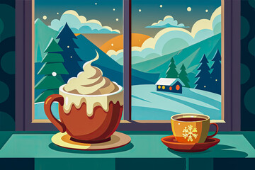 cup of coffee with cream