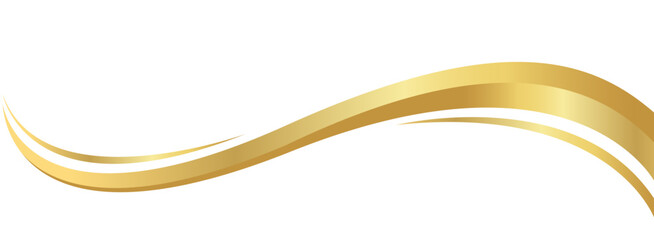 gold wave curve, golden wave corner shape for element, stripes ribbon golden graphic, striped gold