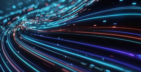 Abstract light speed background, created by ai generated