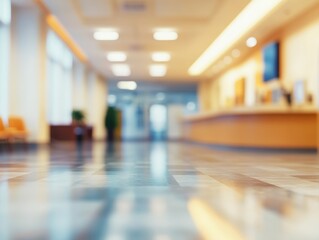 blured photo of a hospital hall interior