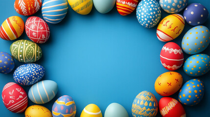 Obraz premium Easter themed background image with copy space