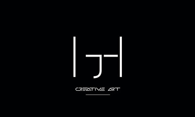 JH, HJ, J, H abstract letters logo monogram