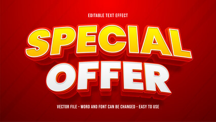 Special offer text effect, big sale editable text style effect