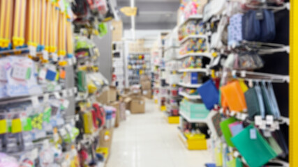 Blurry department store aisles captured in an abstract and neutral style, ideal for general background use.