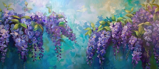 Blossomed Wisteria Flowers And Plant